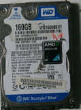 WD1600BEVT-22ZCT0, PCB: 2060-701499-000 REV A, SERIAL: WXC90A822240, DCM FHNV2BBB, FW FHNV2BBB, 160.GB,