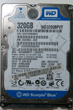 WD3200BPVT-22ZEST0, PCB: 2060-771672-004 REV A, SERIAL: WX31A6038521, DCM HHBVJABB, FW HHBVJABB, 320.GB,