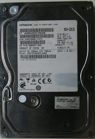 HITACHI HDS721025CLA382 PCB 110 0A90233 01,  250.GB