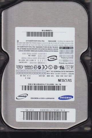 SAMSUNG SV1203N REV A FW100-26 120GB 3.5