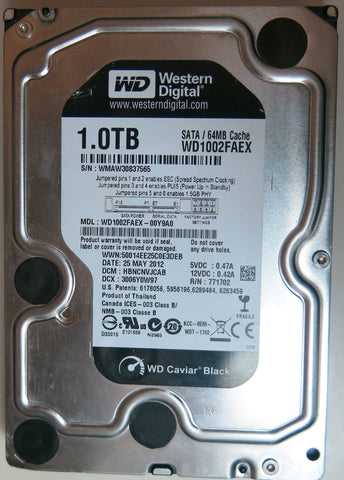 WESTERN DIGITAL WD1002FAEX-00Y9A0 DCM HBNCNVJCAB 1TB