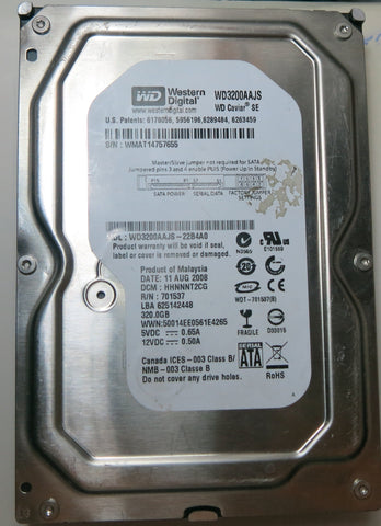 WESTERN DIGITAL WD3200AAJS-22B4A0 DCM HHNNNT2CG 320GB