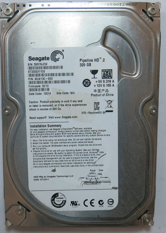 ST3320311CS,  Serial:5VV76JZW,  320GB 3.5,  PCB:100535704- REV C