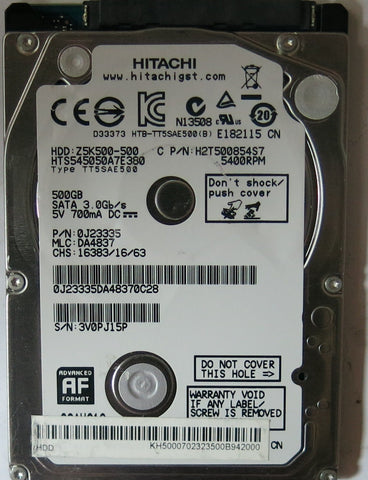 HITACHI HTS545050A7E380 PN FW DA4837 500,GB