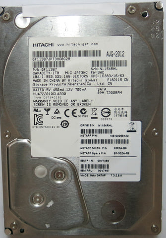 HITACHI HUA722010CLA330 PN 0F11387FW JPT3HC 1,TB