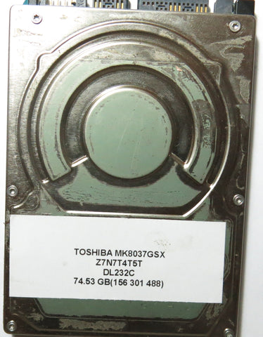 TOSHIBA MK8037GSX-Z7N7T4T5T DL232C PCB G5B001851000-A,  74,53 GB