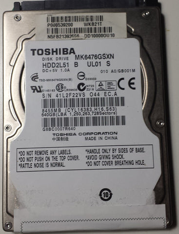 TOSHIBA MK6476GSXN PCB G002706A,  640.GB