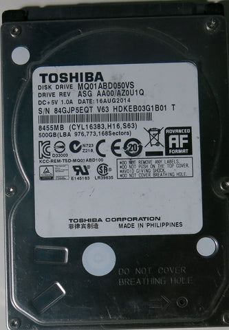 TOSHIBA MQ01ABD050VS PCB G003138A,  500.GB