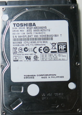 TOSHIBA MQ01ABD050VS PCB G003138A,  500.GB