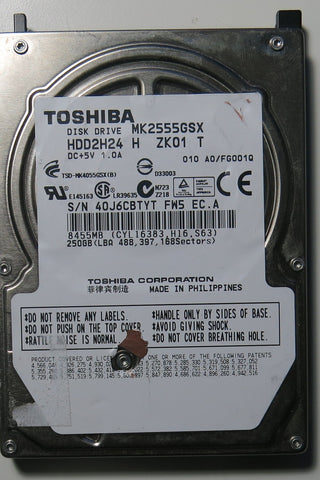 TOSHIBA MK2555GX HDD224 H ZK01 T,  PCB G002439-0A
