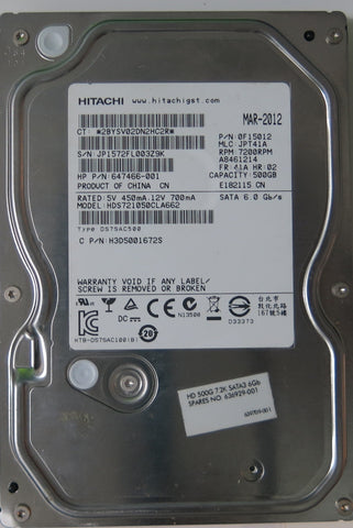 HITACHI HDS721050CLA662 PCB 110 090368 01,  500.GB
