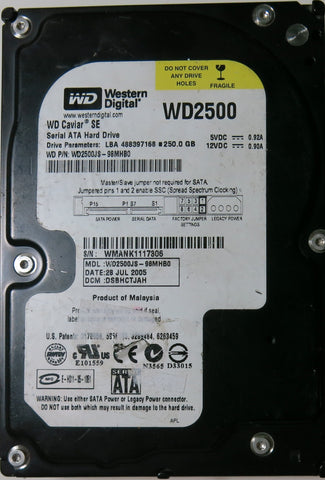 WESTERN DIGITAL WD2500JS-98MHB0 PCB 2060-701335-003 REV B,  250.GB