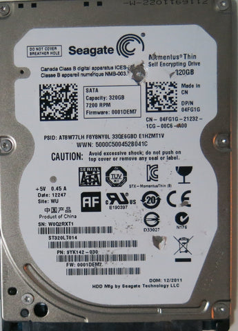 SEAGATE ST320LT014 PCB 100611631 REV A,  320.GB