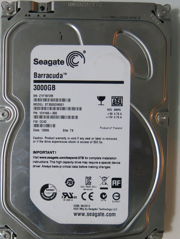 SEAGATE ST3000DM001 PCB 100687658 REV B,  3000.GB