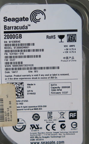 SEAGATE ST2000DM001 PCB 100717520 REV B,  2000.GB