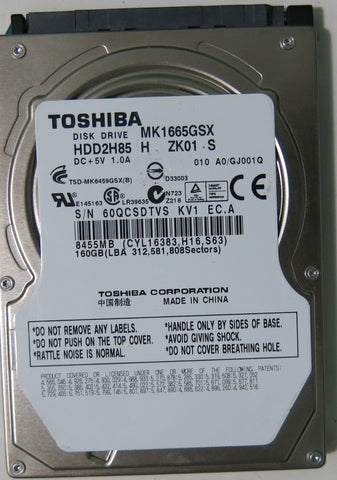 MK1665GSX HDD2H85 H ZK02 S PCB G002641A,  160.GB