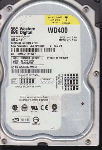 WESTERN DIGITAL WD400BB-00DEAO DCM HSCHCV2CA 40GB 3.5