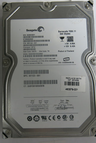 SEAGATE ST3500620AS FW HP12 PN 9BX144-021 500GB