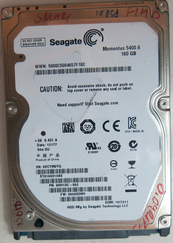 ST9160314AS PN 9HH13C-502FW 0003SDM1 160 GB
