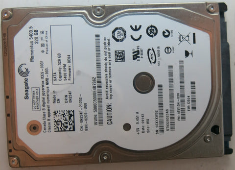 ST9320320AS, PCB: 100513491 REV A, SERIAL NUMBER: 5SX1XW92, PN 9EV134-030, FW DE04, 320 GB,