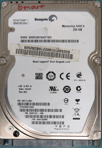 ST9250315AS, Part Number:  9HH132-188, 250GB 2.5