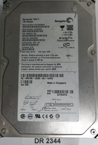 ST3120026AS, P/N: 9W2813-032, FW: 8.05, Serial: 3JT2KARG, 120GB 3.5