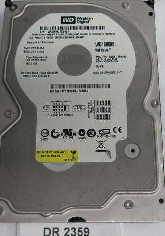 WD1600BB-56RDA0, DCM H8CHCTJCHN, 160GB 3.5