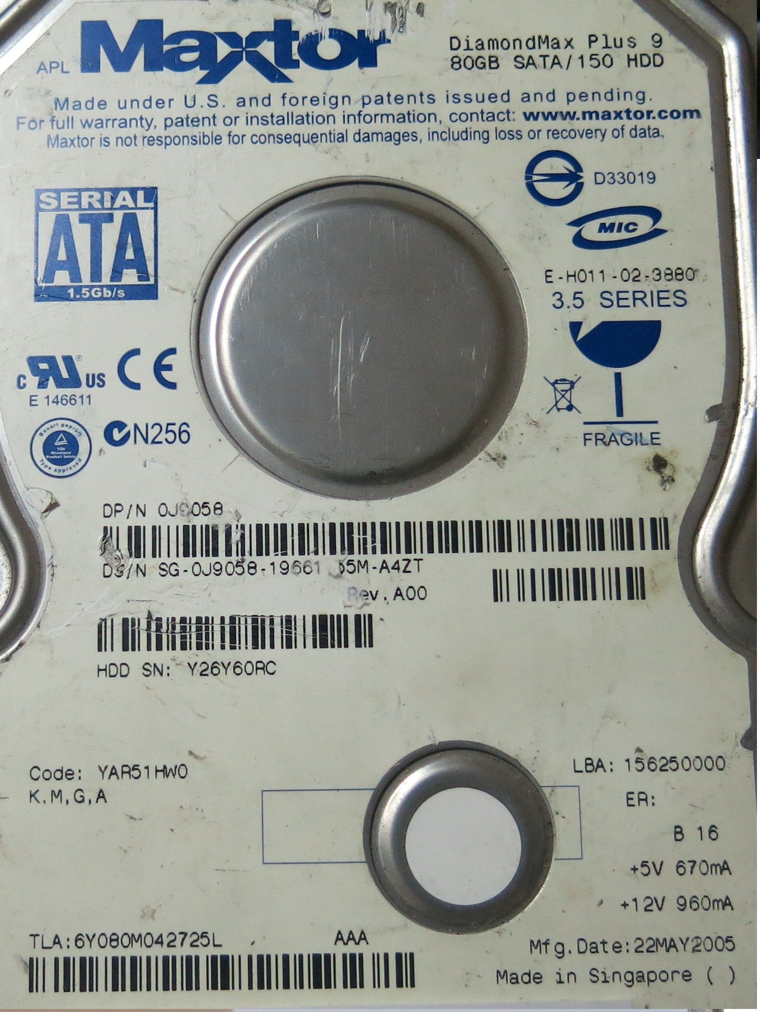 6Y080M0 301861101 PCB