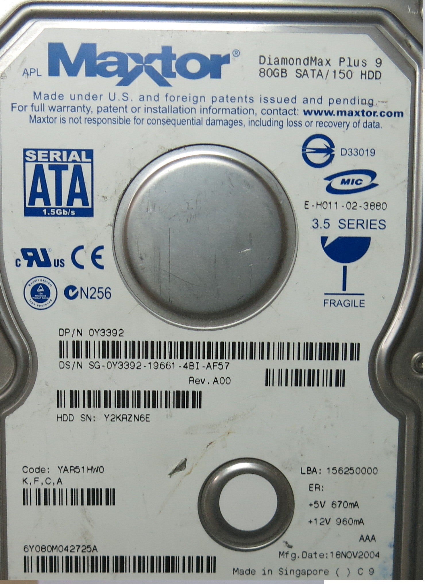 6Y080M0 301861101 PCB