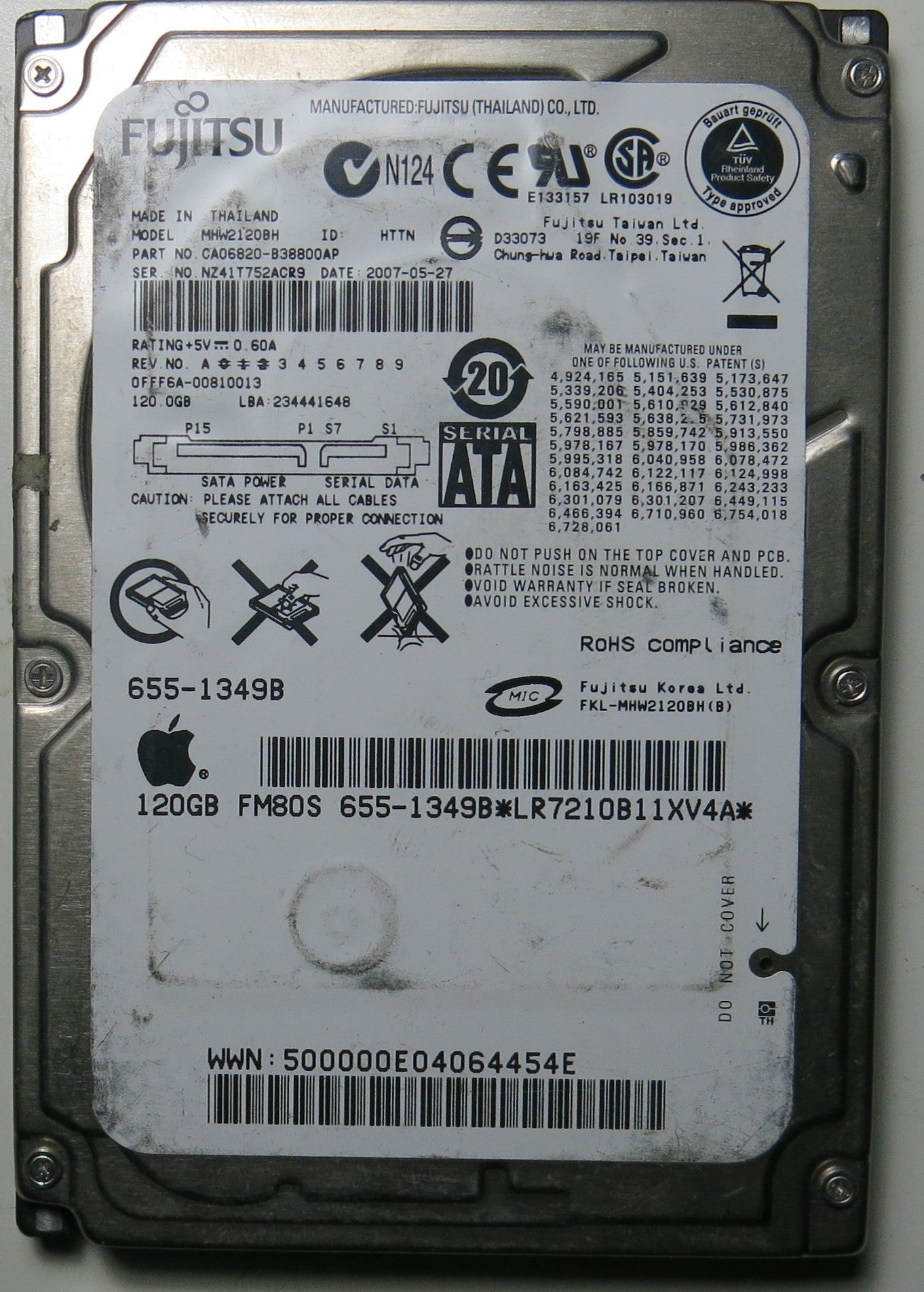 FUJITSU MHW2120BH,  PCB