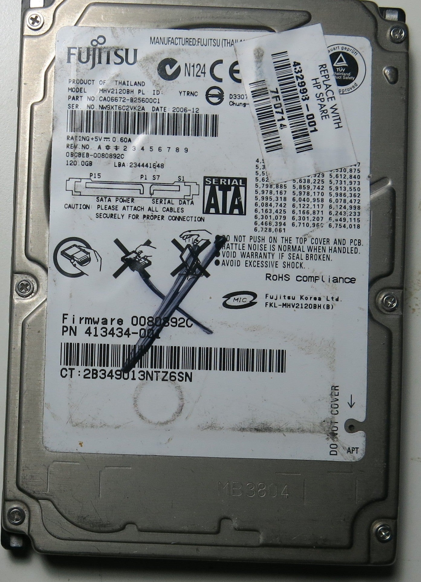 FUJITSU MHY2120BH PL,  PCB