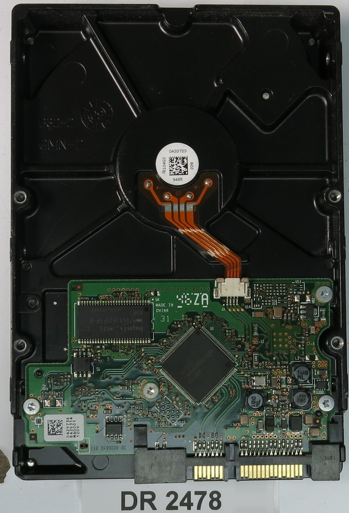HCP725050GLA380, Serial Number: RV19YKSA, P/N: 0A37097, MLC: BA2729, 500GB 3.5, PCB: 110 0A90026 01