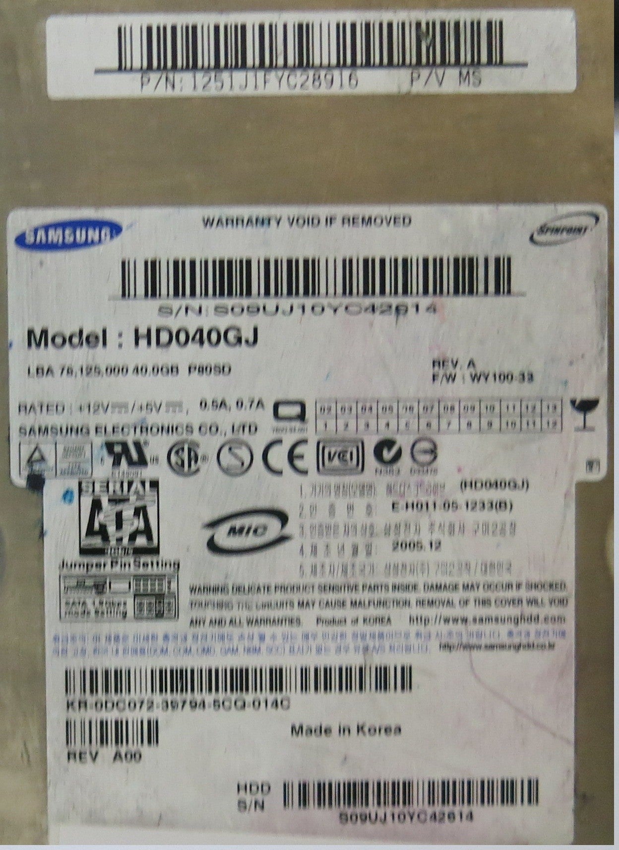HD040GJ BF41-00095A PCB