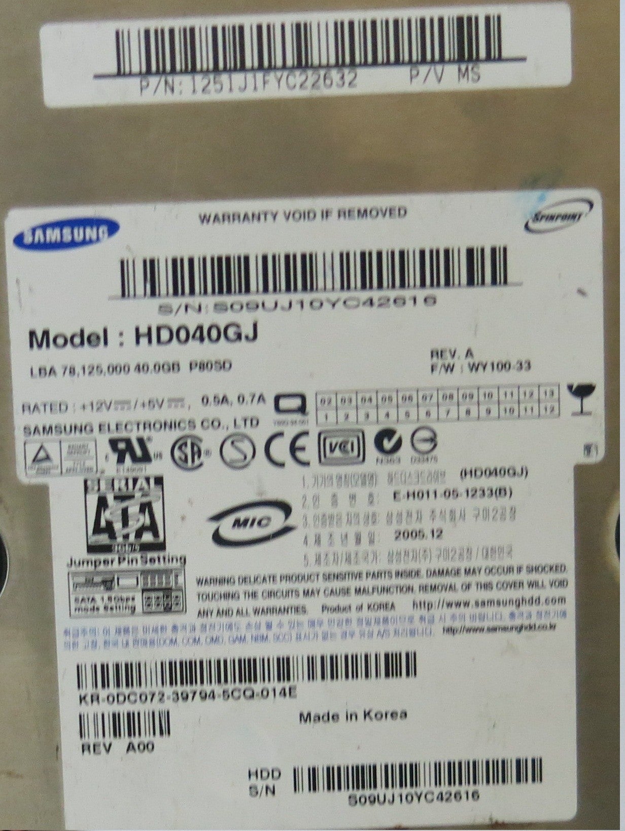 HD040GJ  BF41-0095A PCB