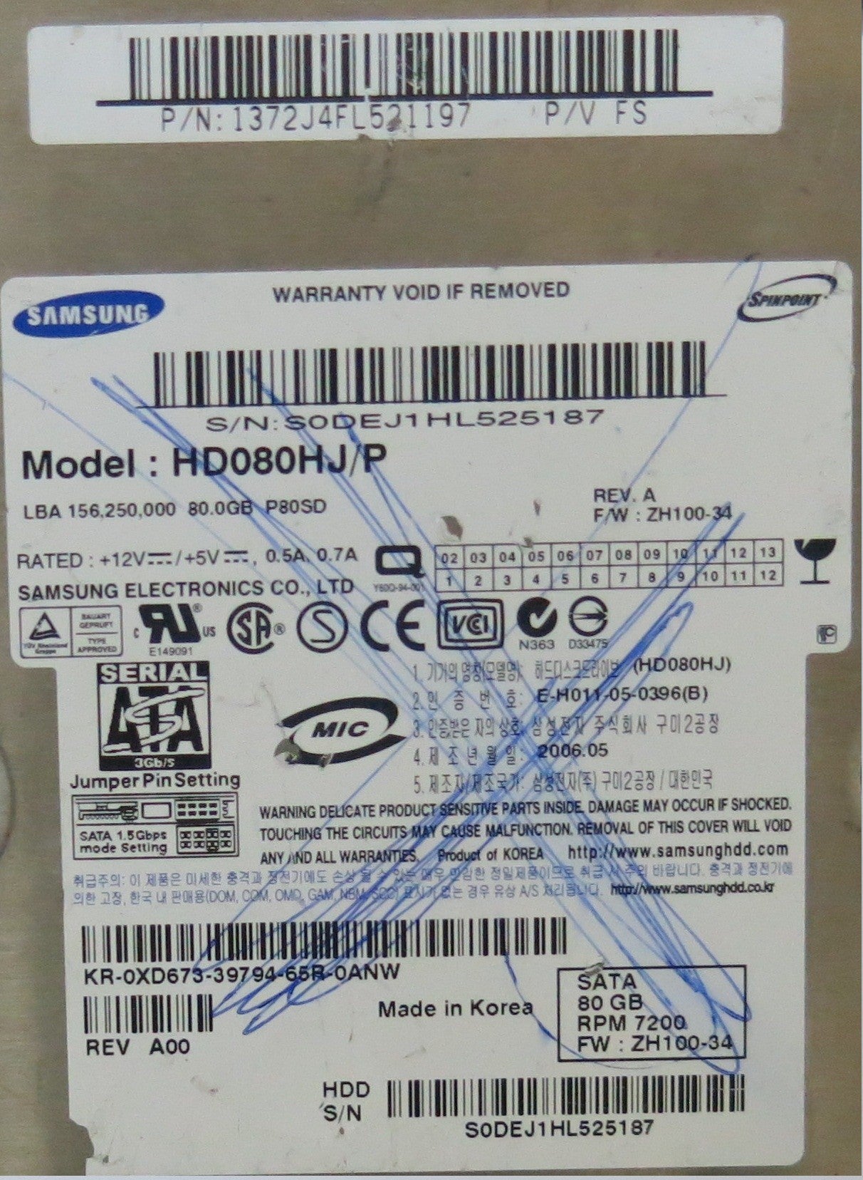 HD080HJ/P BF41-00108A PCB