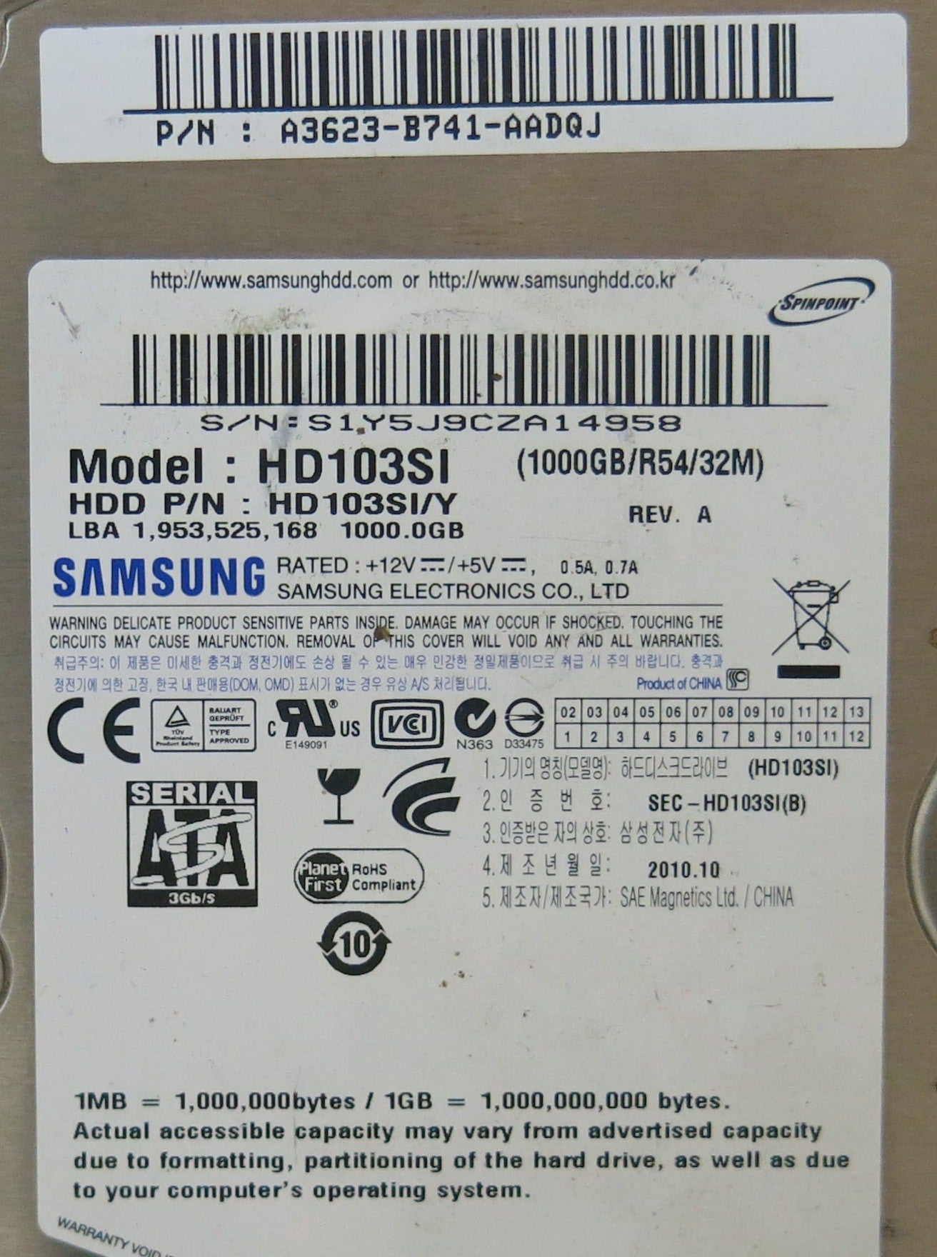 HD103SI BF41-00284A  PCB