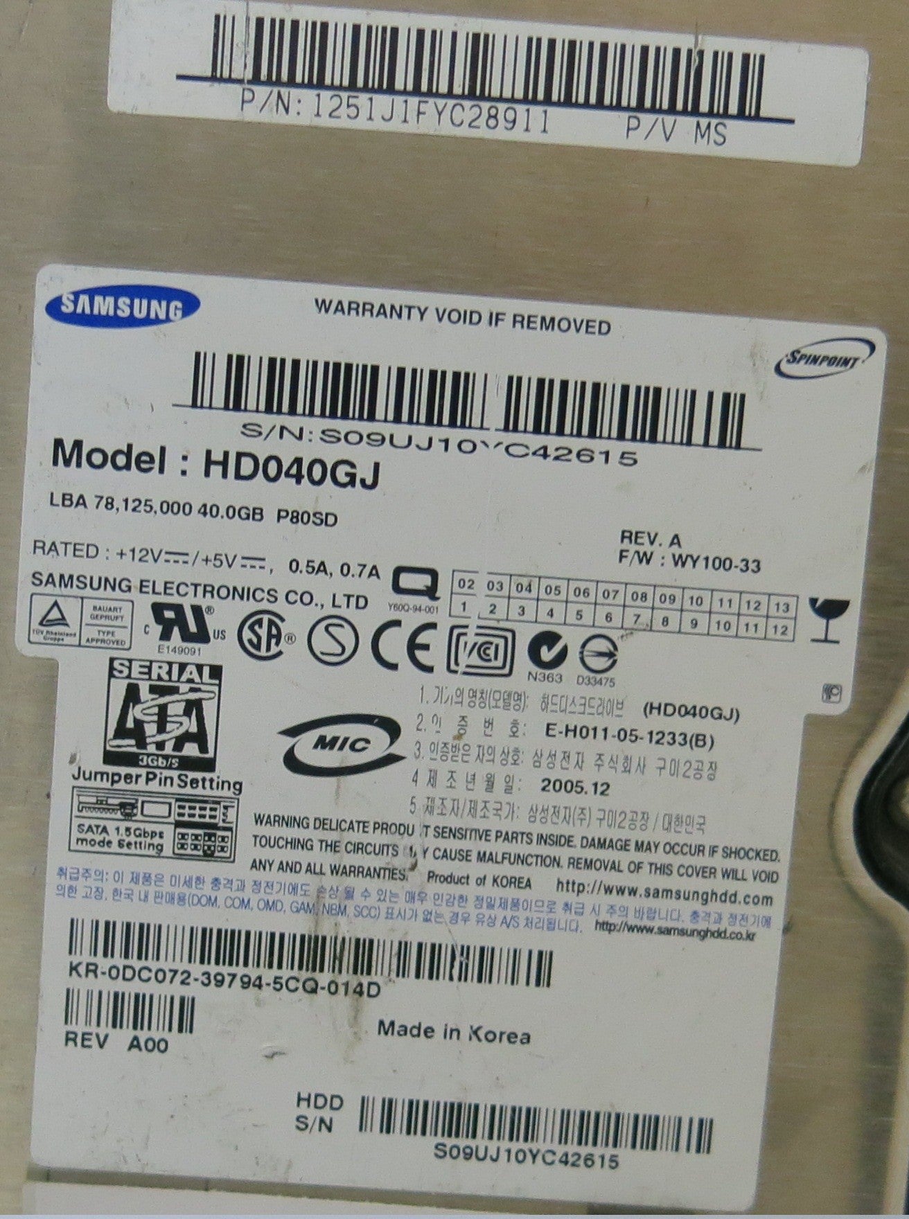 HD404GJ   BF41-00095A PCB