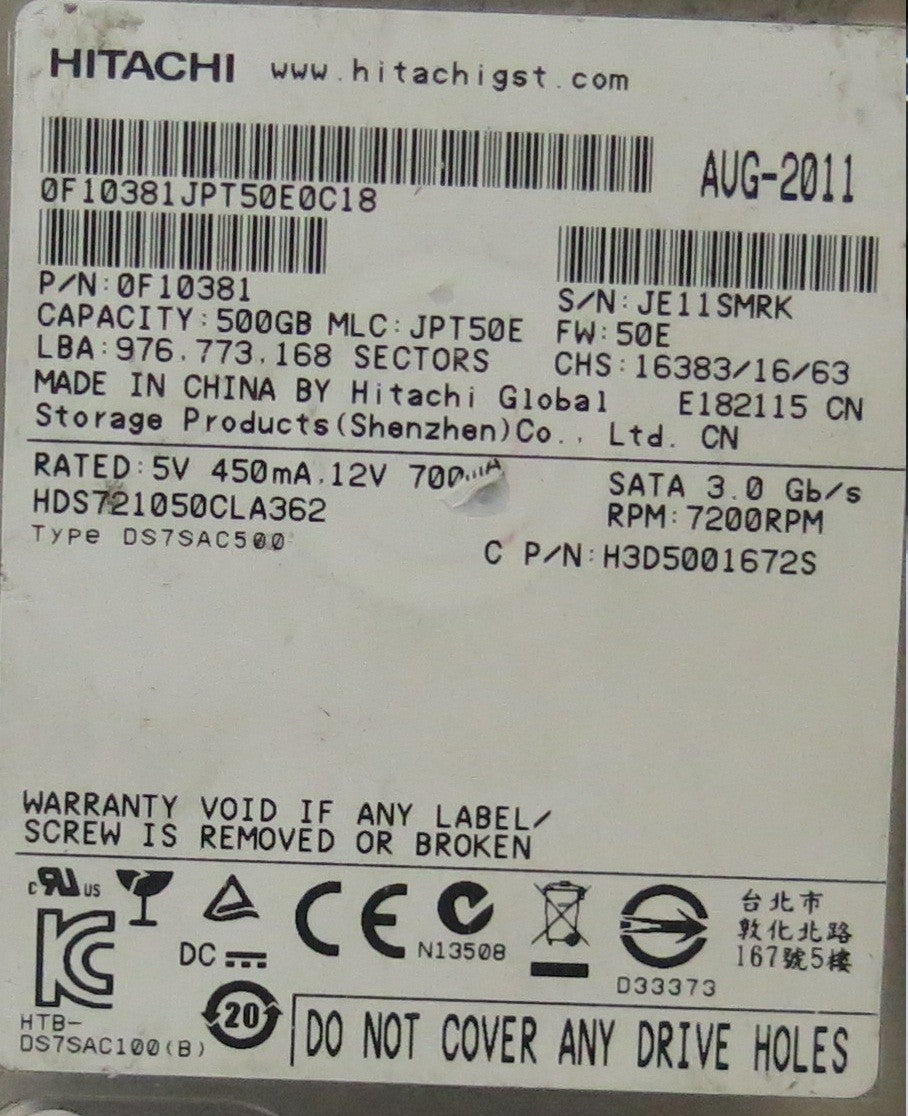 HDS721050CLA662 220 0A90368 01  PCB