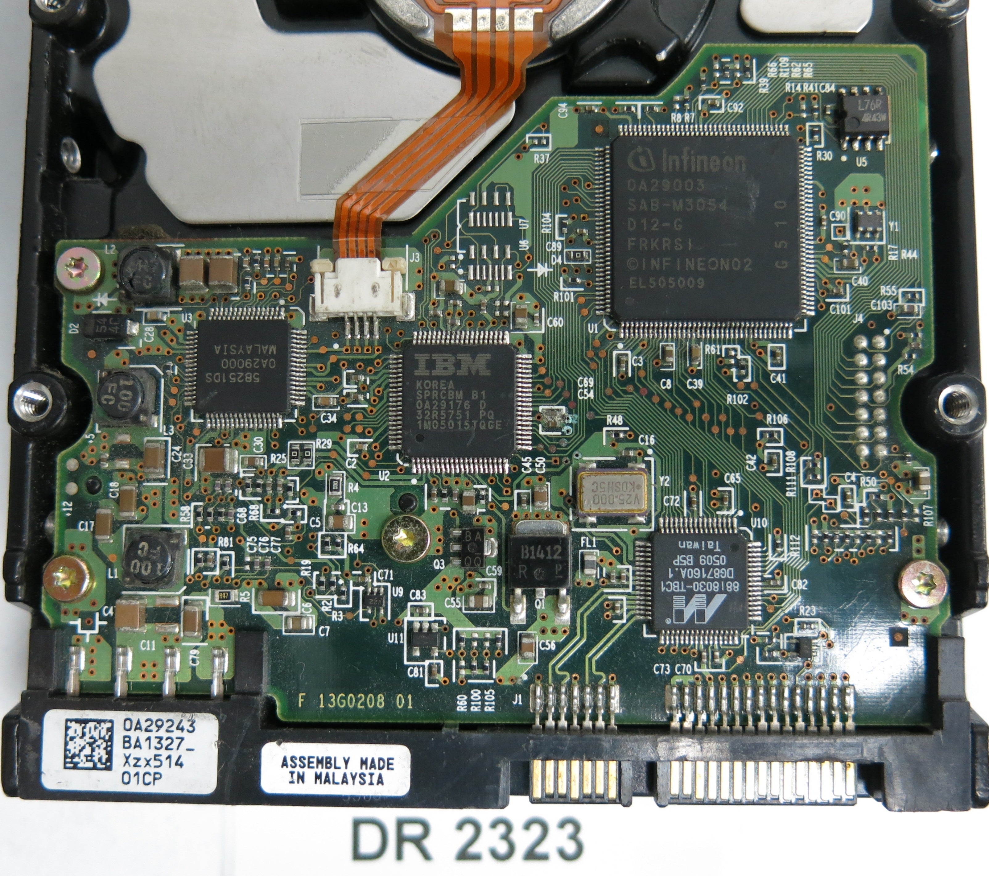 HDS722525VLSA80, Serial Number: 13G0255, P/N: 13G0255, MLC: BA1027, 250GB 3.5, PCB: F 13G0208 01
