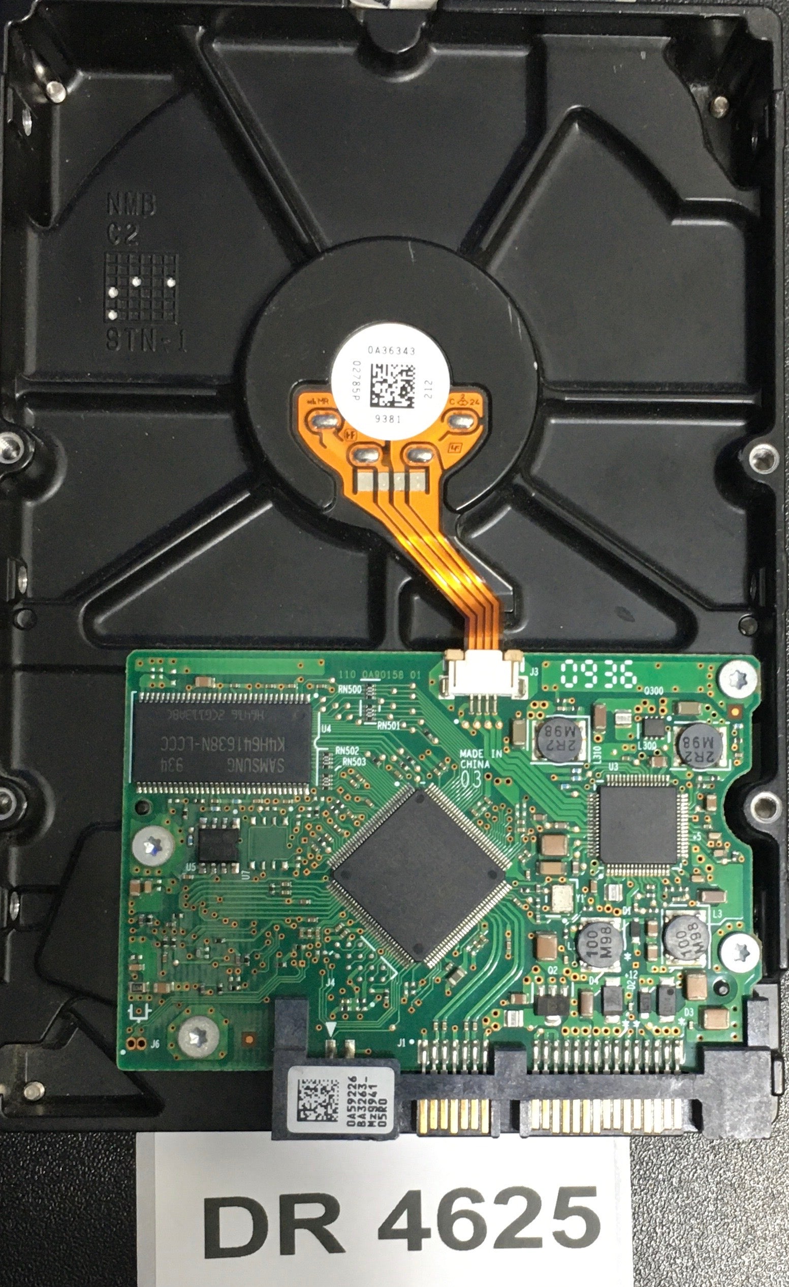 HDT721016SLA380,  P/N: 498138-001,  MLC: BA3283,  Serial: STA1L7MA3R7ELB,  160GB 3.5  PCB : 110 0A90158 01