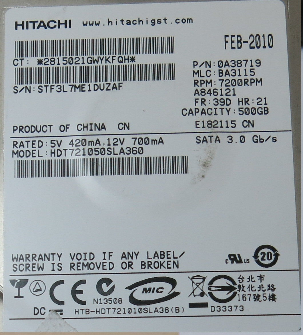 HDT721050SLA360 110 0A90158 01  PCB