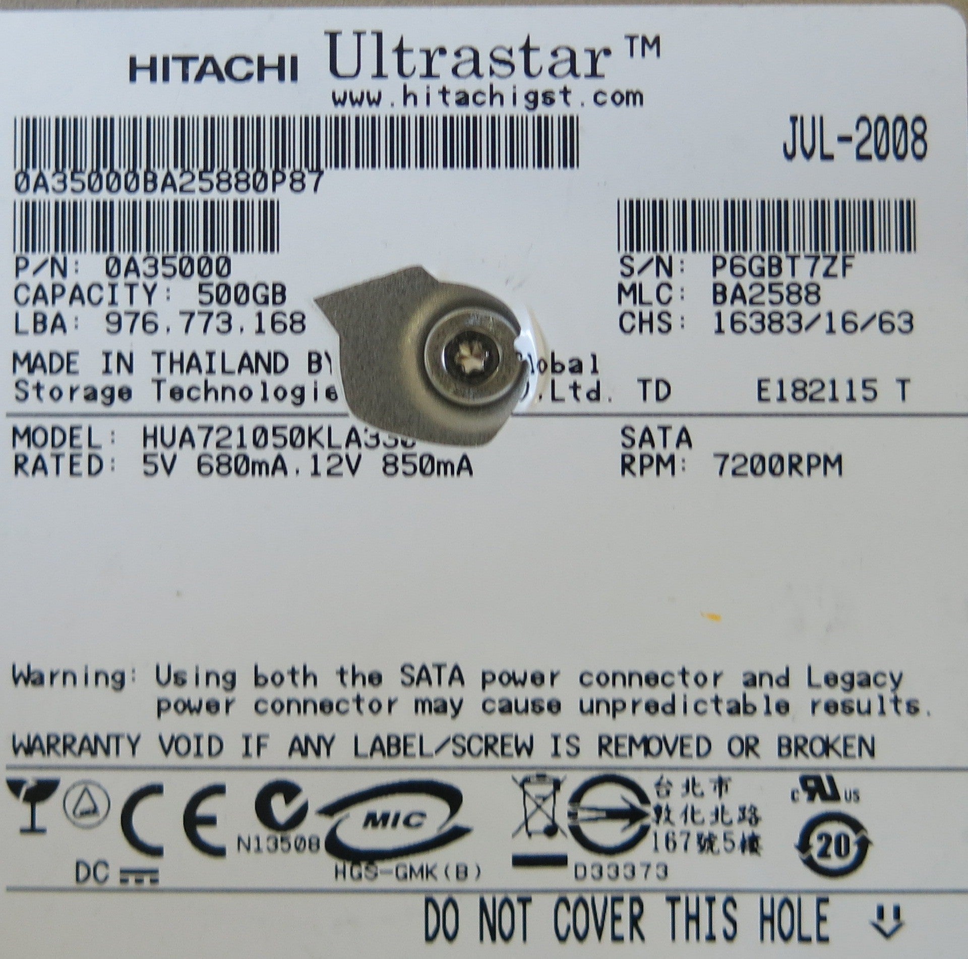 HITACHI 110 0A29636 01 PCB