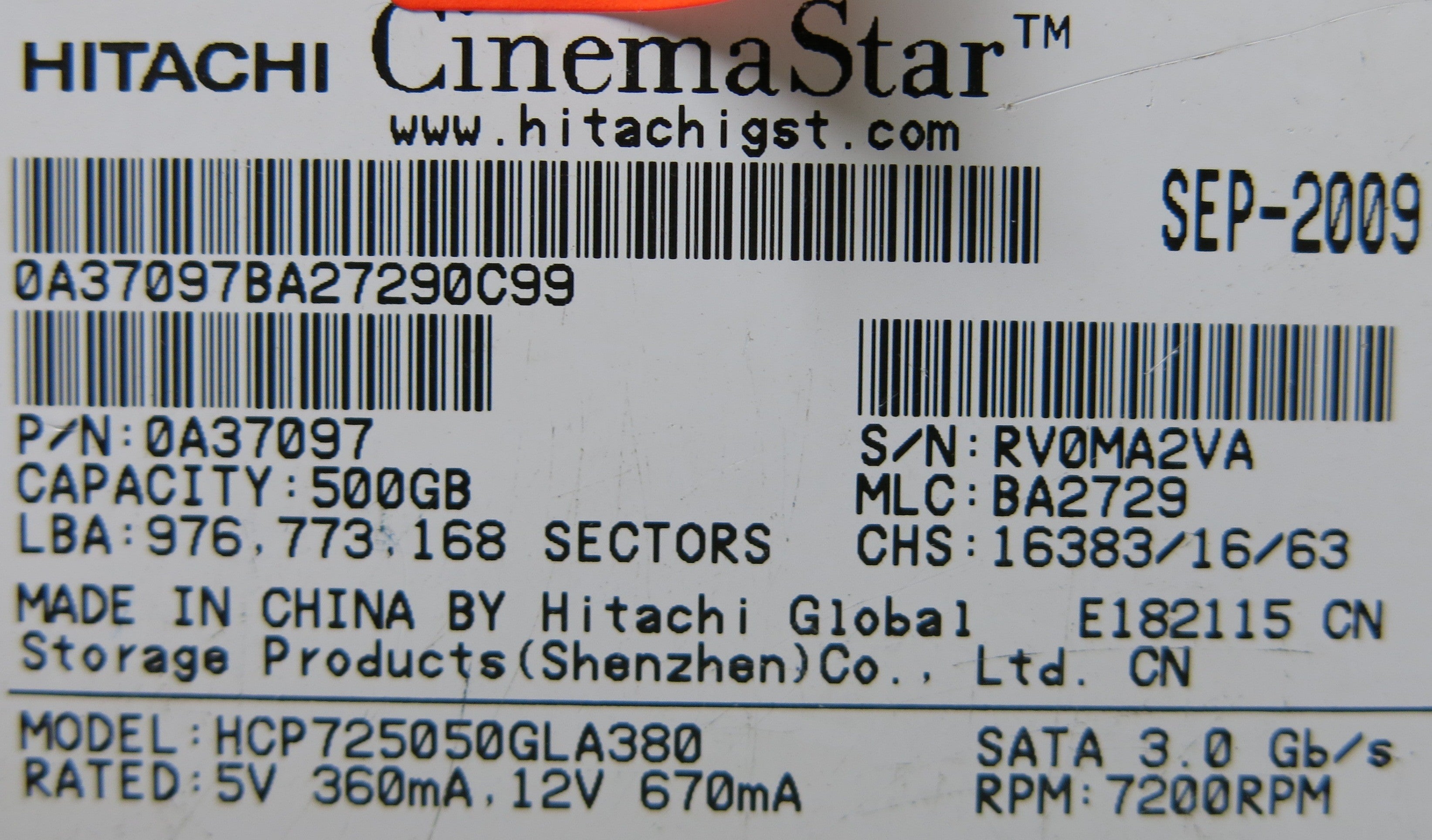 HITACHI HCP725050GLA380 110 0A90026 01 PCB