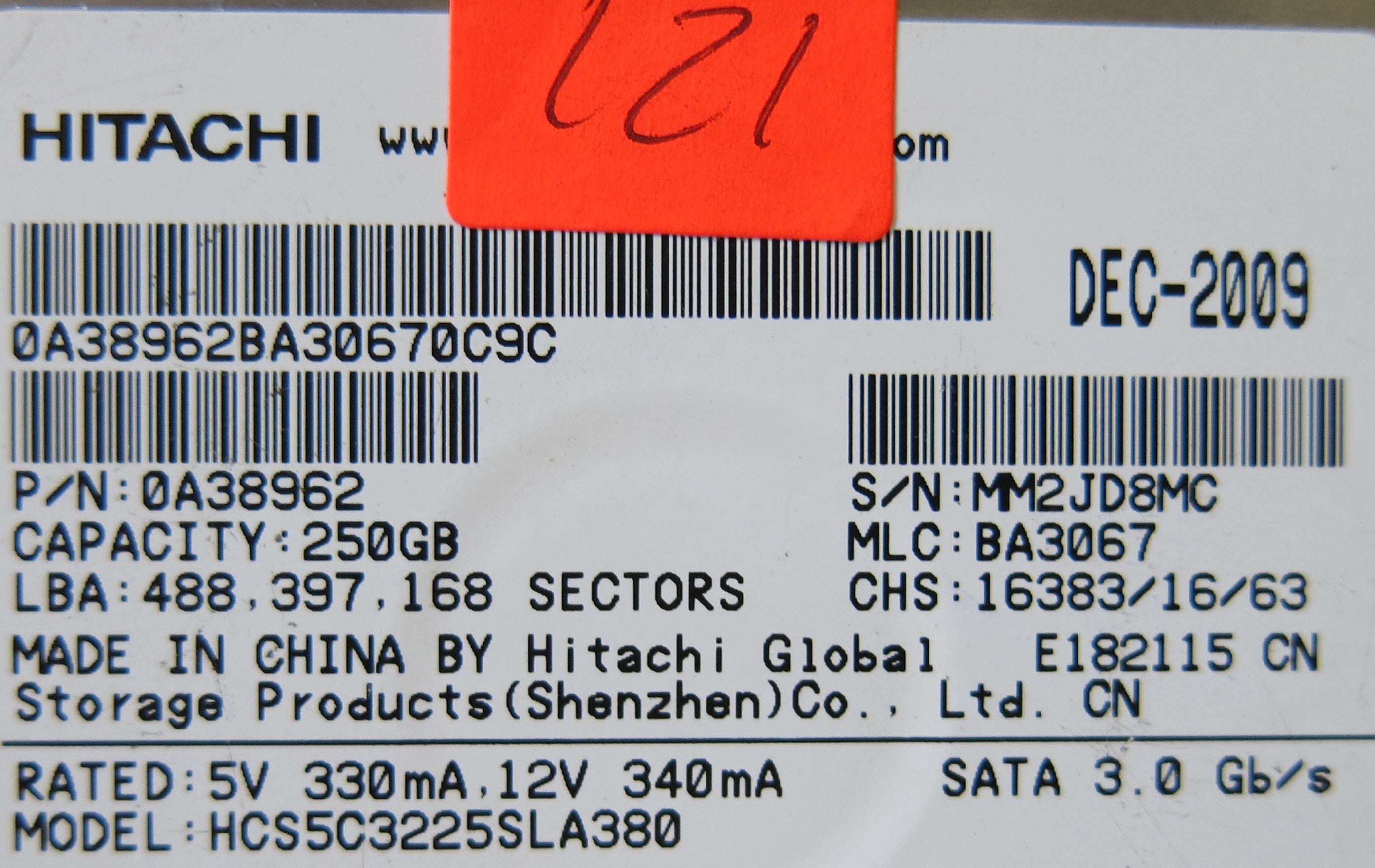 HITACHI HCS5C3225SLA380 110 0A90158 01 PCB