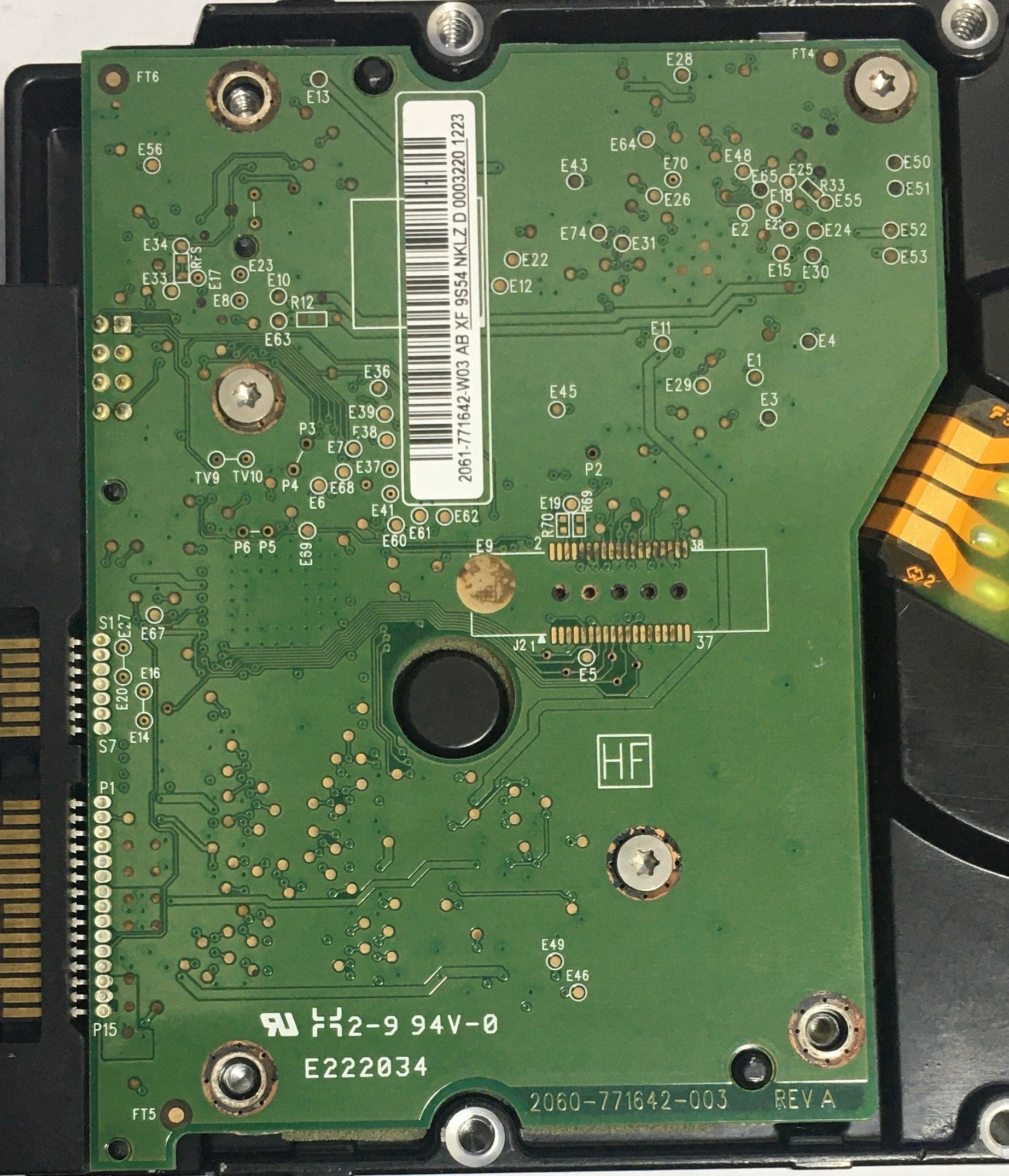 WD2002FYPS-02W3B0 PCB:  2060-771642-003 Serial Number: WCAVY6427404 2.TB 3.5