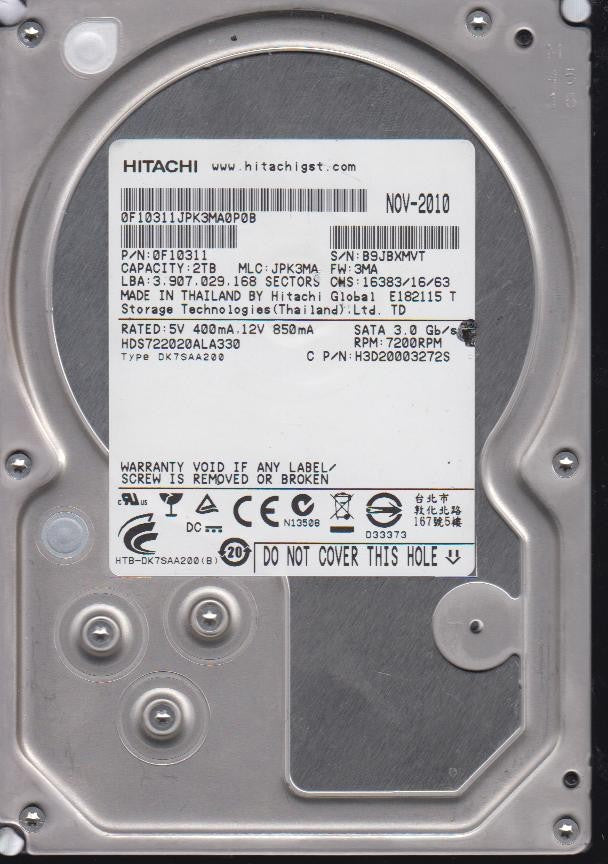 HDS722020ALA330 ,P/N 0F10311, 2 TB 3,5
