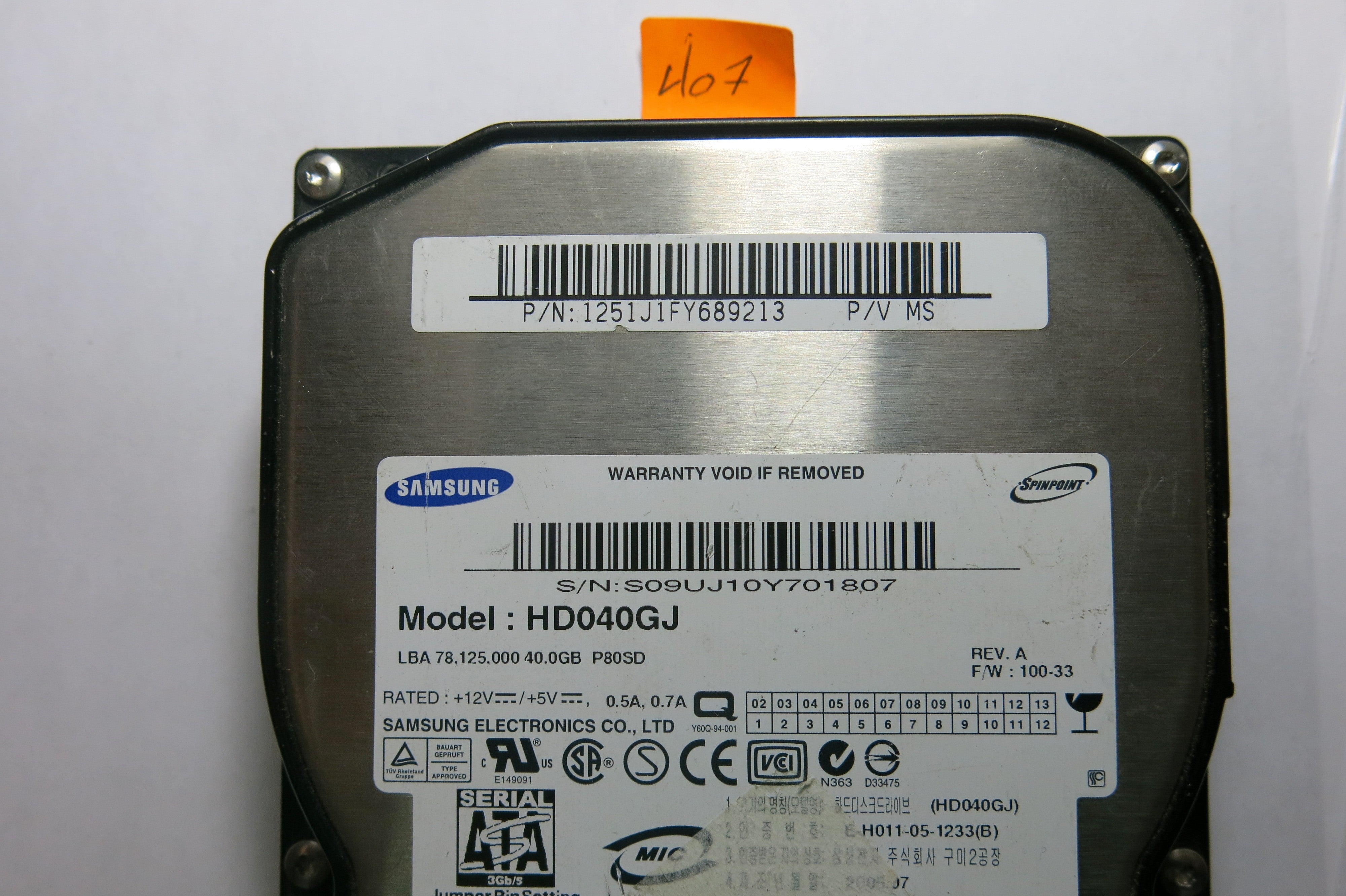 HITACHI HDS722525VLSA80 P/N 14R9464 F 13G0208 01 PCB