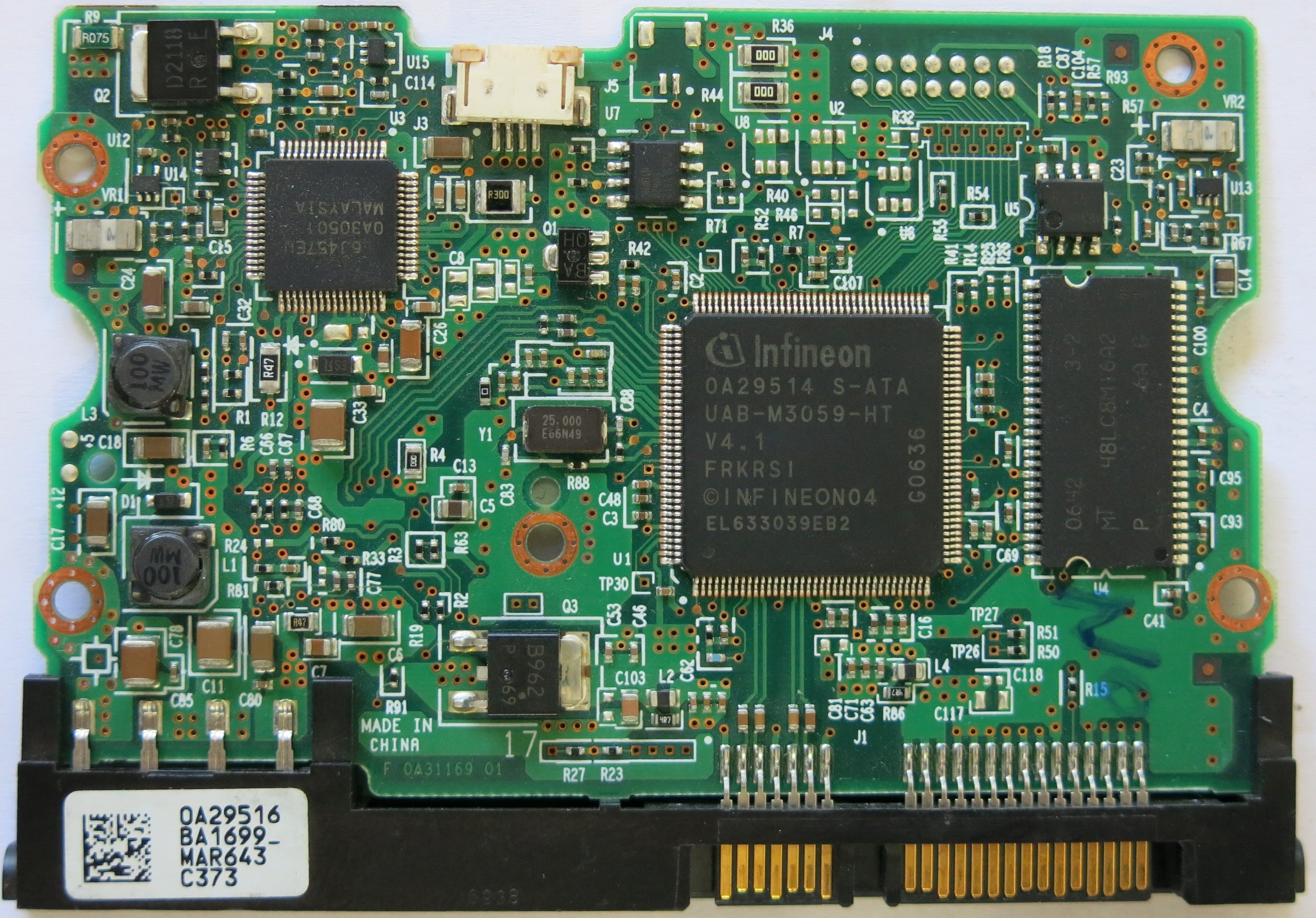 HITACHI HDS725050KLA360 F 0A31169 01 PCB