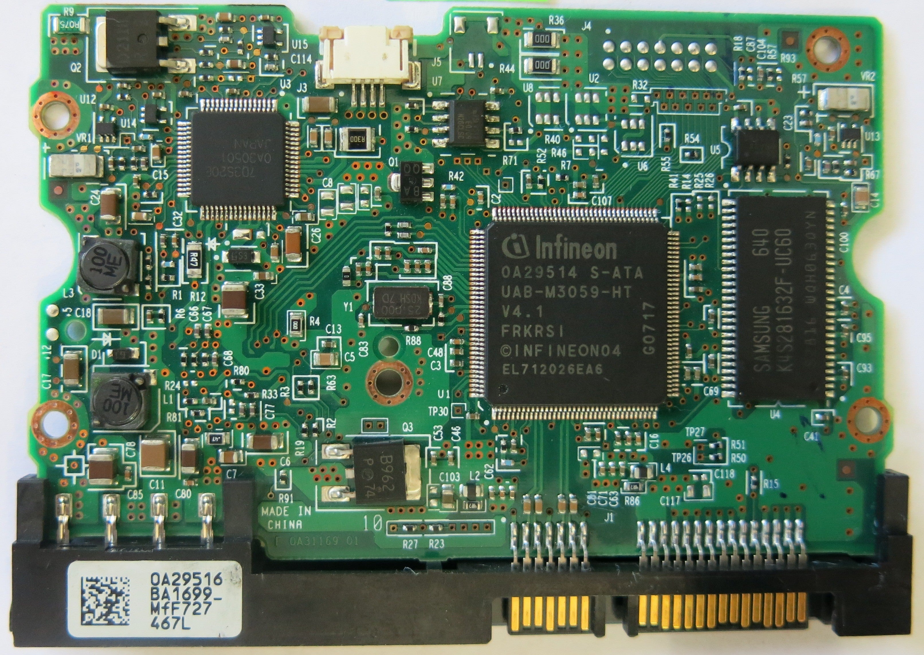 HITACHI HDS725050KLA360 P/N0A32216 FW REV AJ0A B 0A31169 01 PCB
