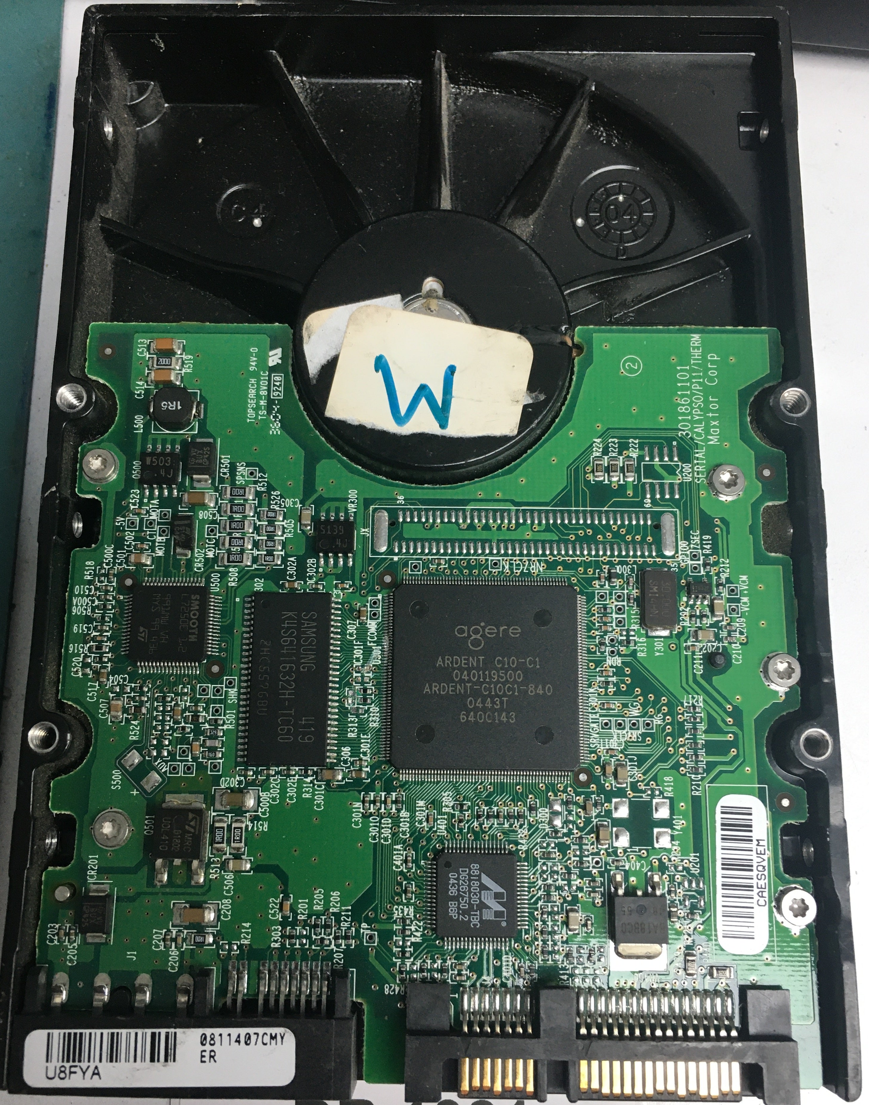 6Y080M042725A,  Serial:Y2KYM1QE,  80GB 3.5,  PCB:301861101- REV A,